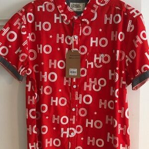 Perry Ellis Vibrant Red Holiday Shirt